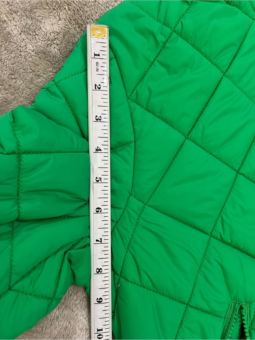 Zara Women’s Size M US Long Sleeves Hooded Quilted Short Jacket Green - Picture 5 of 16
